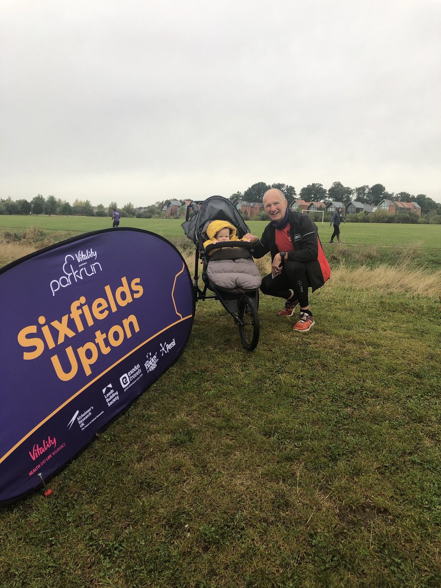 Grandad #parkrun first time pushing a buggy at @sixfieldsparkrn and still managed a 31min 5k. Still in recovery from #mallorca1406 last week so happy with pace and #grandad time😃