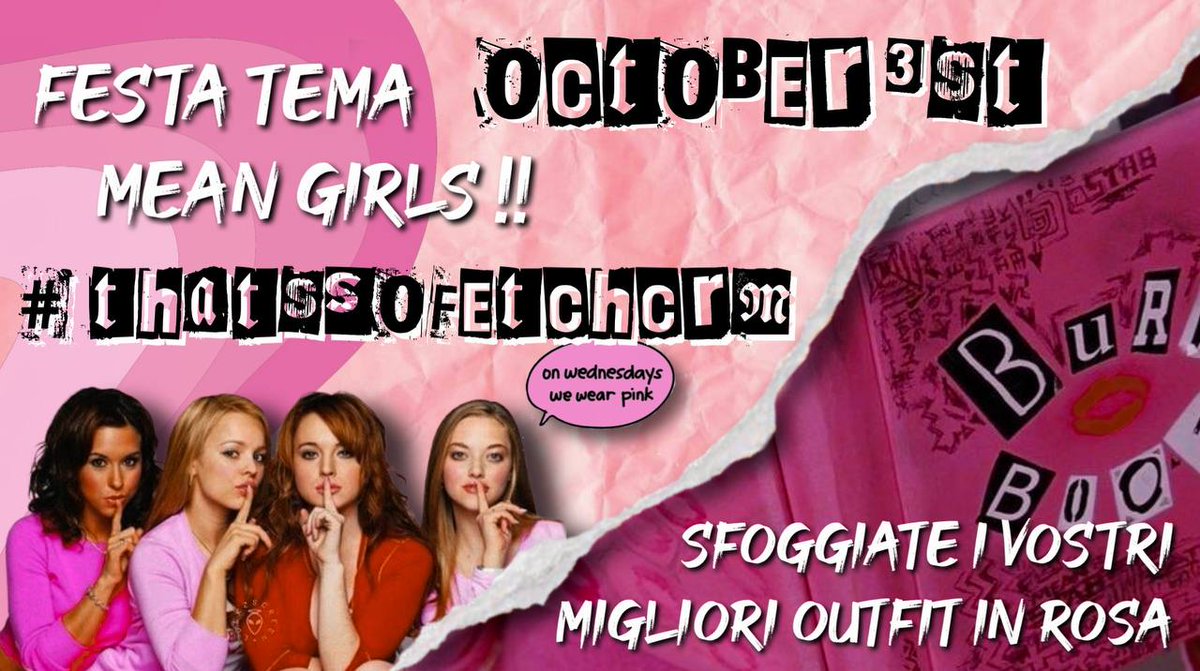 offychius0's tweet image. 𝐀𝐓𝐓𝐄𝐍𝐙𝐈𝐎𝐍𝐄!!

Miei cari studenti, domani è il 𝙩𝙧𝙚 𝙤𝙩𝙩𝙤𝙗𝙧𝙚, sapete cosa significa? non trovate che sia 𝙨𝙤 𝙛𝙚𝙩𝙘𝙝?
ah avrete già capito di cosa sto parlando
Domani si terrà una festa a tema 𝙈𝙀𝘼𝙉 𝙂𝙄𝙍𝙇𝙎💗

orario spam: 21:30
orario attività: 22:00
+