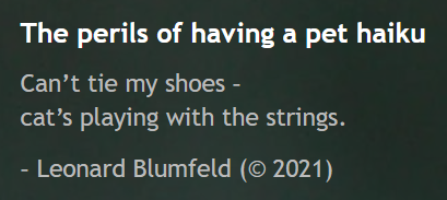 johbeil's tweet photo. The perils of having a pet #haiku https://t.co/QsiIQn1GS0 #cat #shoestrings https://t.co/oWjnIBtzxF