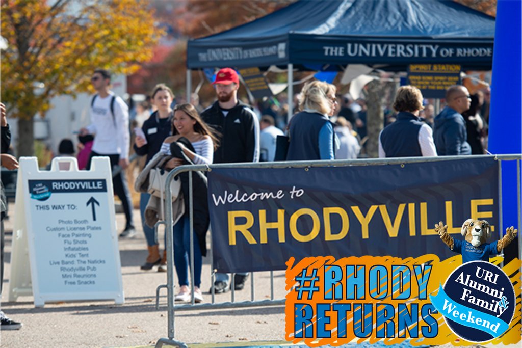 AlumniURI's tweet photo. Good morning, Rhody Rams! 🐏 Join us on campus for:
🔘 Tailgating in the Plains Road Lot
🔘 Zumba on the Quad
🔘 Rhodyville Block Party
🔘 URI Football vs. Stony Brook (SOLD OUT!)
Be sure to tag @AlumniURI for a chance to be featured on our social media! 🎉 #RhodyReturns https://t.co/bcbQMT61Dl