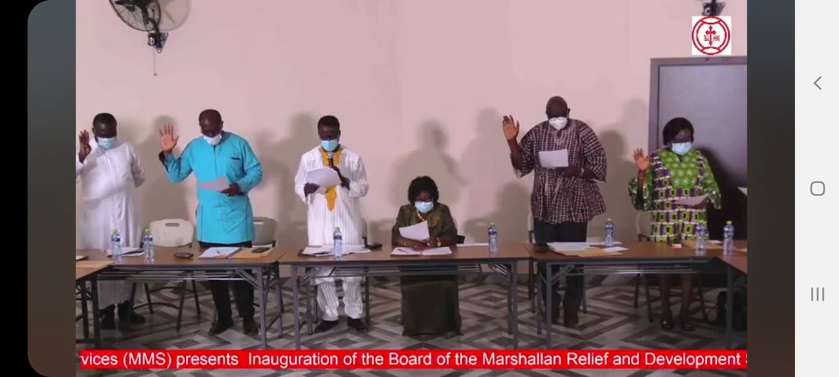 KLOMOfficial's tweet photo. We welcome the newly constituted 14-member Board of the Marshallan Relief and Development Services #MAREDES, the development wing of the Noble Order of the Knights &amp; Ladies of Marshall, chaired by WBro Dr. Andre Kwasi Kumah. The new Executive Director is WBro @ZanAkologo 👏 👏 👏 https://t.co/F2F1ordYEP