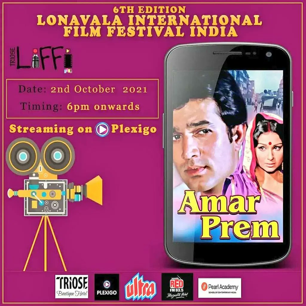 DIVYASOLGAMA's tweet photo. Day 5 at #LIFFI2021 celebrating the cinematic journey of the great filmmaker #ShaktiSamanta
Join me along with some great panelists revisiting the all-time classic - #AmarPrem (#RajeshKhanna #SharmilaTagore #VinodMehra #Bindu)
6pm on #Plexigo
RJ #DivyaSolgama
#RDBurman https://t.co/EMSwE6cwnN