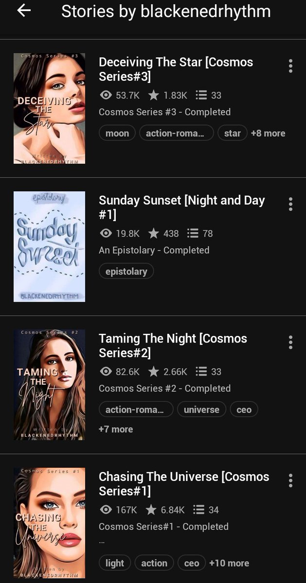 dadebibobu's tweet photo. 📌WATTPAD RECOMMENDATION!!!

Hola! If you're looking for a not so heavy and intense story, this story is perpect for you. Kayang-kaya niyo 'tong tapusin sa isang araw lang lahat. Ay chour! 30 chap each book lang.

COSMOS SERIES
By: @Blackenedrhythm https://t.co/mnce0siQhE