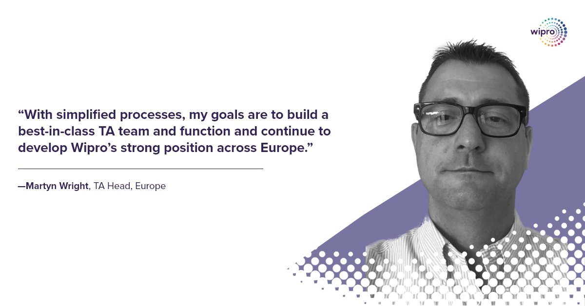 WiproCareers's tweet photo. Wipro’s TA Head for Europe, Martyn, explains how he is planning to develop @Wipro's strong position across Europe. 

#Wiproleaders #EmployeeSpeak #FunSaturday #Funatwork #Employeediaries https://t.co/ve4DJn3Ed7