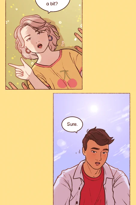 Improvement check!! ✨
I have a direct comparison!

2019 (left) ➡️ 2021 (right)

My drawing has definitely improved, but I also solidified my characters' personalities better over time, and I think that comes through more with the panels I've been drawing from late 2020 onwards! https://t.co/kZQOGIp3QF 