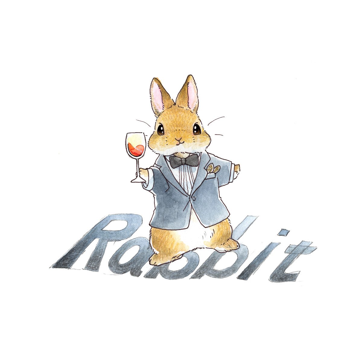 「Rabbit007
～Carrot juice～

#inktober #ink」|VeryBerry うさぎ星さん4/8-9出展のイラスト
