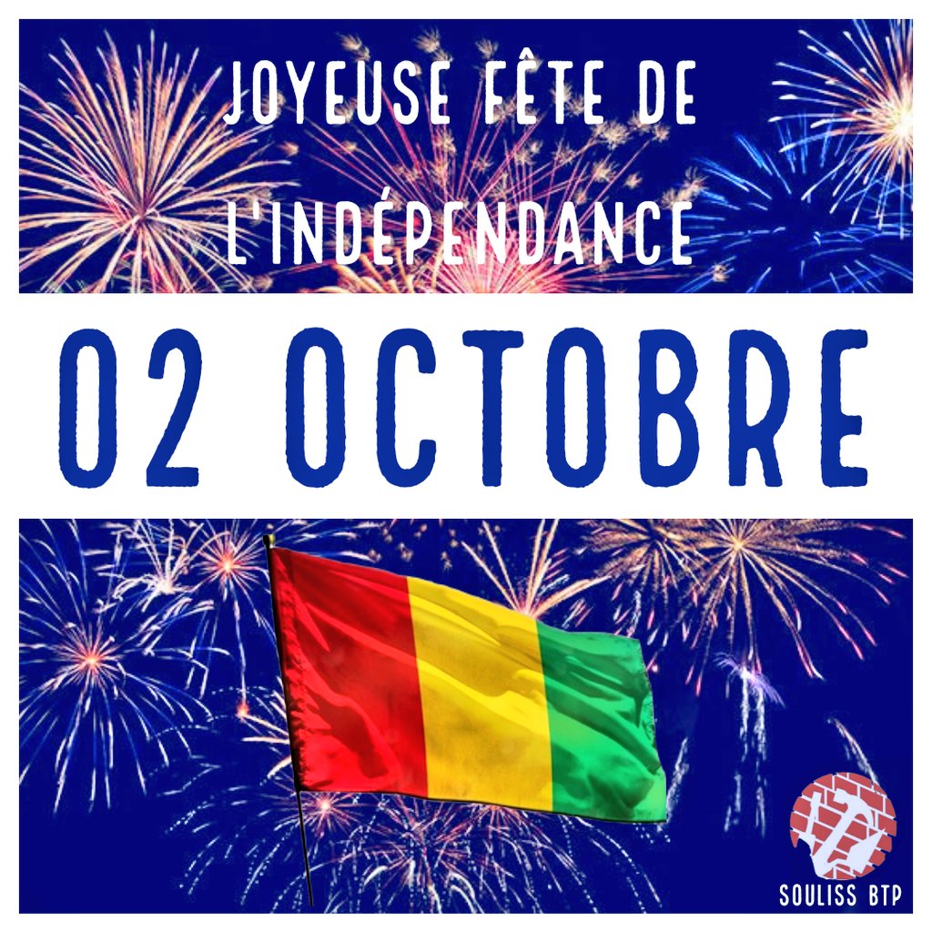 SoulissBtp's tweet photo. 🎈🎊🎊🎈 Joyeuse fête de l'indépendance! 🇬🇳
Happy independence day! 🇬🇳
#Guinee63 #Guinee #kibaro https://t.co/Sv2UIfZ2YW