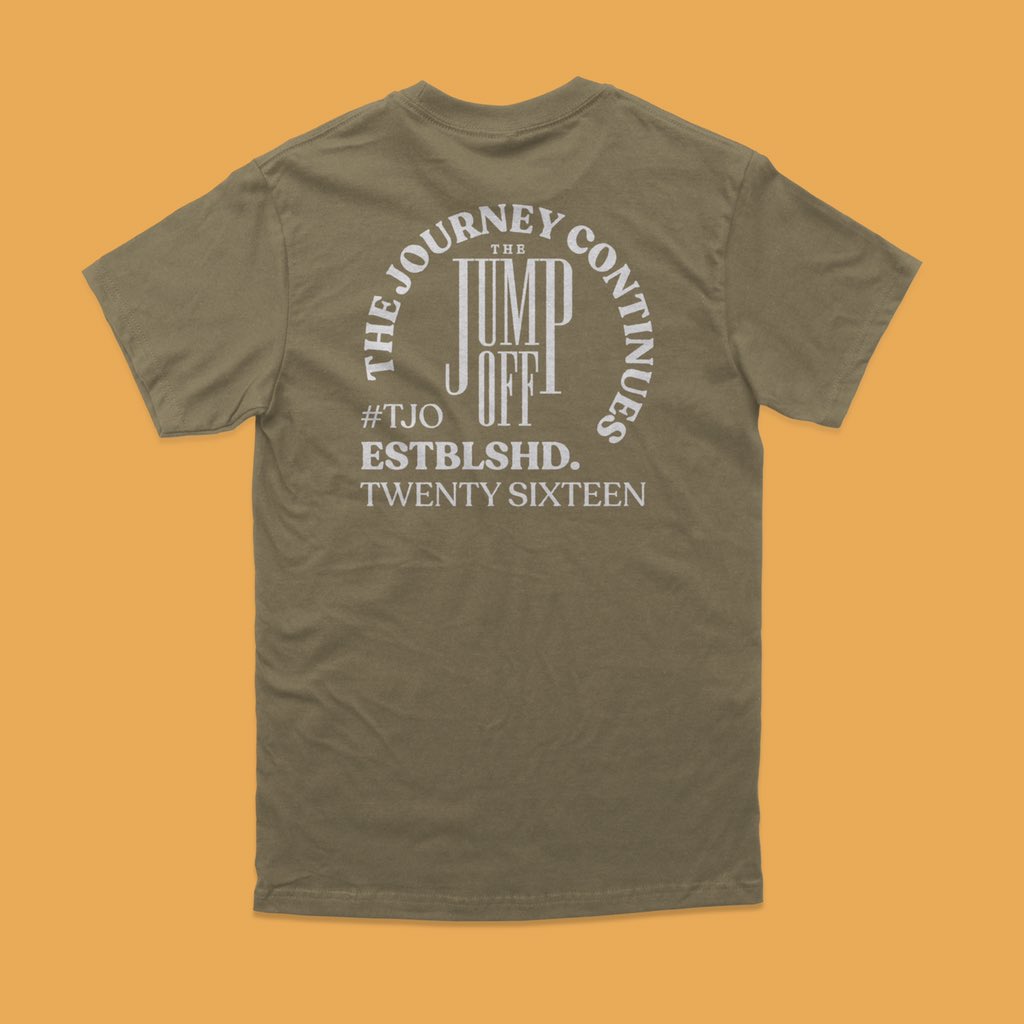 TheJumpOffTJO's tweet photo. OUT NOW! TJO ICONIC TEES IN ASSORTED COLOURS R250ea DM TO ORDER #TJO_APPAREL #TJOTHEJOURNEYCONTINUES https://t.co/7i7pDCcZk7