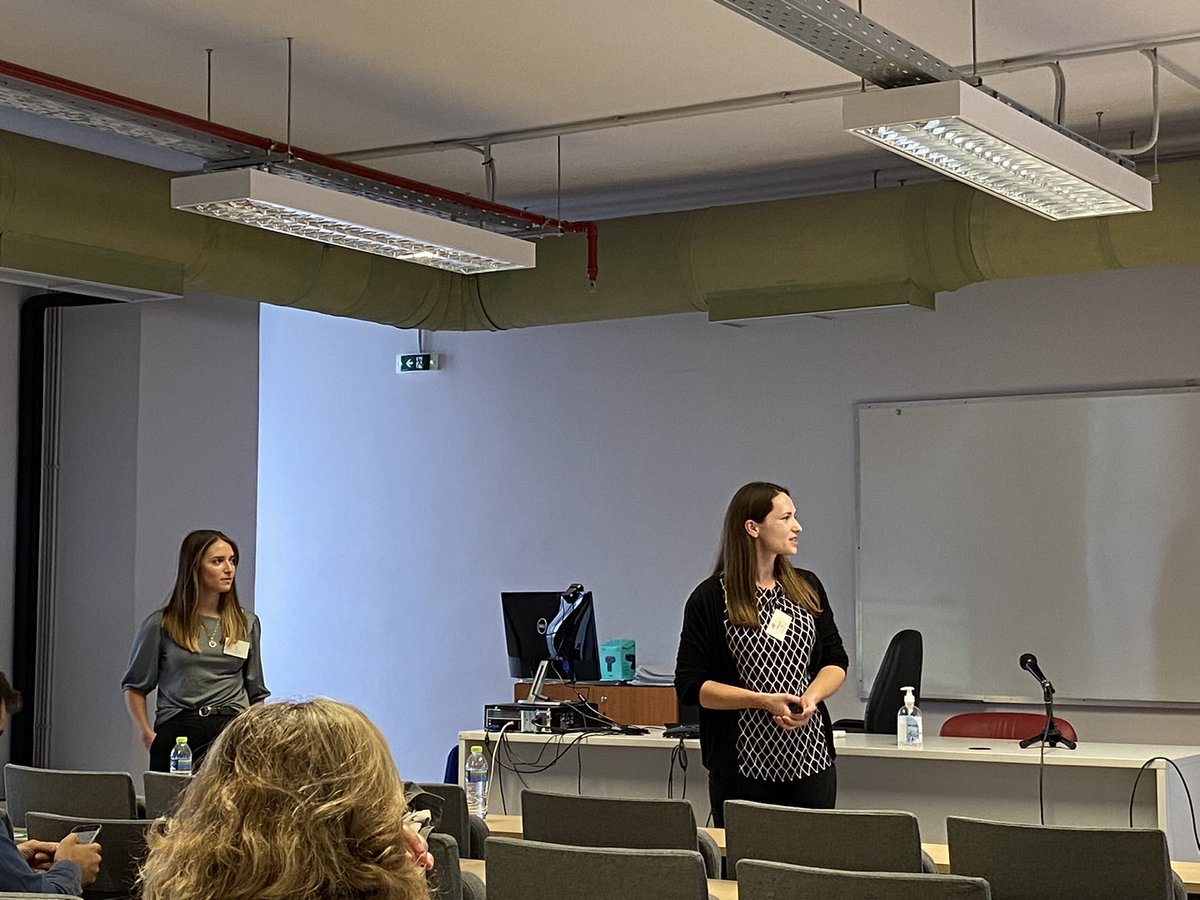 MSchlaile's tweet photo. Stephanie Lang (@StephanieLang95) and Lea Stöber (@leastoeber) presenting our ongoing work with Andreas Pyka on the links and relationships of actors in #dedicated #innovation #systems contributing to #transformations towards #sustainability at @eaepe’s #RAX21 https://t.co/EyacOAx4Lh