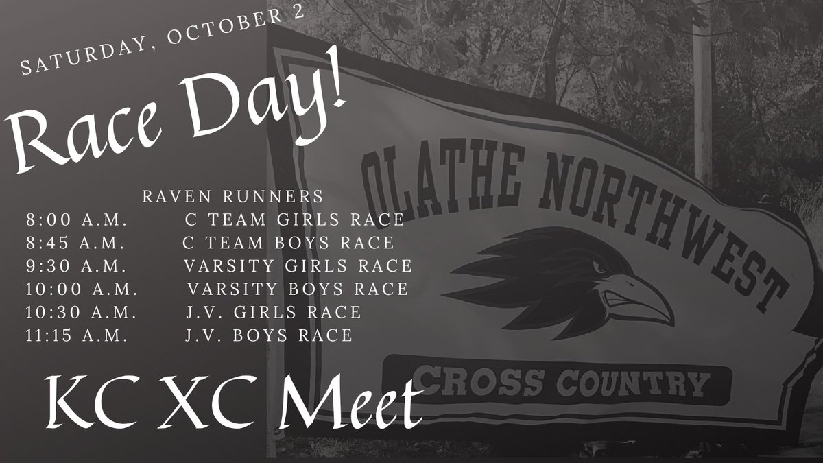 ONWCrossCountry's tweet photo. Time to Fly! #RavenRunners #oneflock #BeTougher https://t.co/4LZizjo3Ql