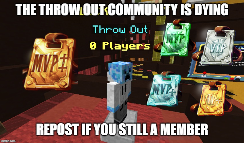Hi, I am doing a Giveaway!🐖

I am giving away:
1x Hypixel Rank Upgrade or 30 days MVP++

How to enter? It is simply:
- Follow <a href="/Krotyyy/">KROTY</a>
- Retweet🔁
- Like👍
- Reply with a picture of someone using the Throw Out Creeper skin (one in the photo)

Ends 15th October 2021