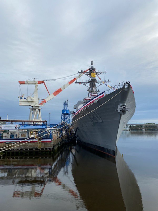 GDBIW's tweet photo. Today’s the day the future USS Carl M. Levin (DDG 120) will be christened! Watch the livestream of the ceremony starting at 10:30 a.m. here: awbs://vimeo.com/event/1049816 https://t.co/1xAmxLcQ1S