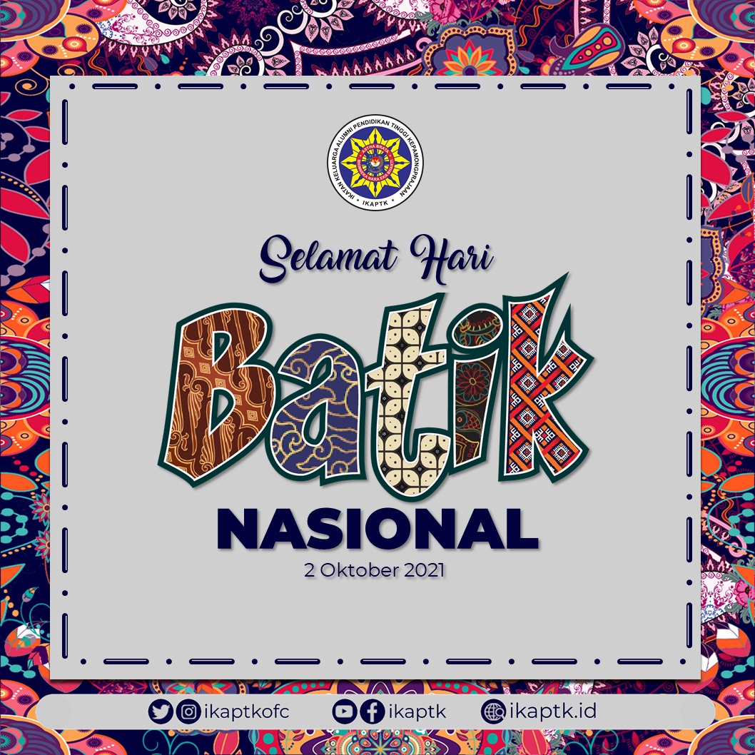 ikaptkid's tweet photo. Selamat Hari Batik Nasional, 2 Oktober 2021. Mari perkuat batik sebagai identitas bangsa kita 👍
#ikaptk #pns #asn #praja #purnapraja #apdn #ipdn #stpdn #bhinnekanaraekabhakti #purnamin #purnaprajaadmin #majumodernbermanfaat https://t.co/11J4HTWAW0