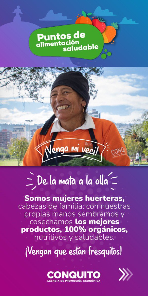 WilsonMerinoR's tweet photo. #AGRUPAR es un proyecto de @ConquitoUIO que genera ingresos a cientos de mujeres cabezas de hogar.
Ayúdennos con un RT para que más personas nos conozcan y visiten los puntos #TUIO. Ofrecemos productos 100% orgánicos, nutritivos y saludables. 👩🏾🌾🍅
➡️ https://t.co/E8kXoygC63 https://t.co/TXw8jjzqoI