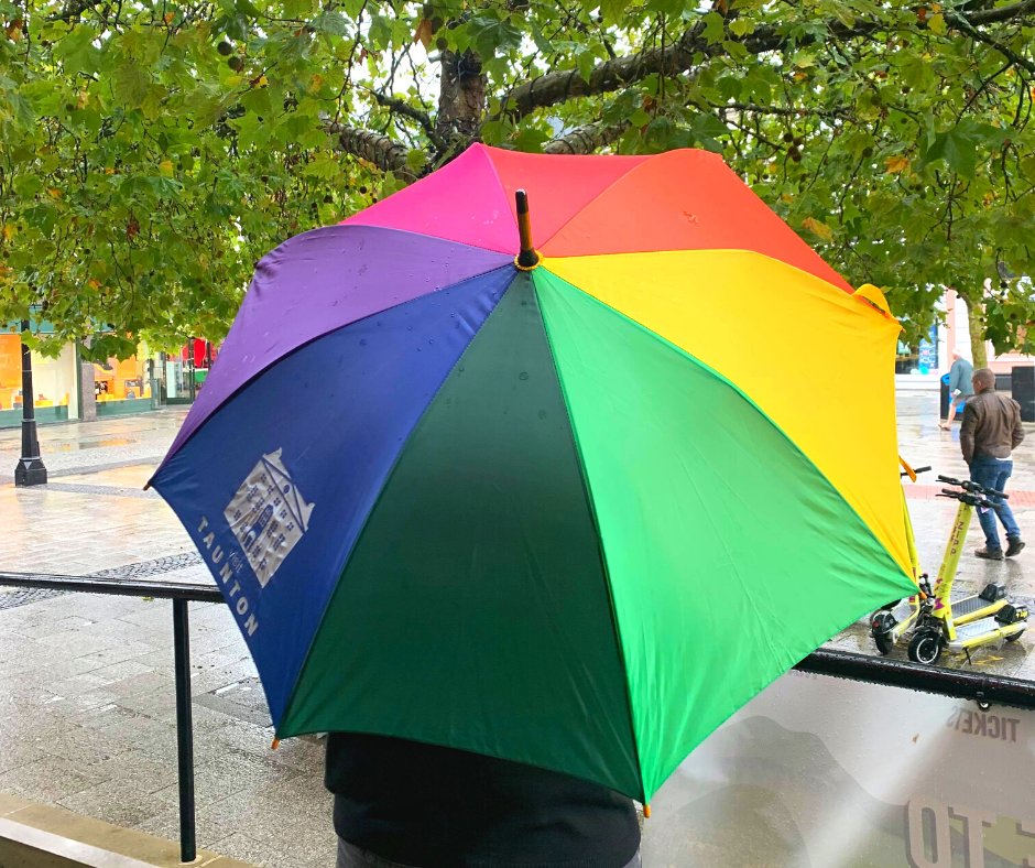 visit_taunton's tweet photo. 🌈🌧️☔🌈🌧️

Get ready for the seasonal downpours with one of our rainbow Visit Taunton Brollies just £10 available from the Taunton Visitor Centre

🌈🌧️☔🌈🌧️ https://t.co/sZOIn2vOkk