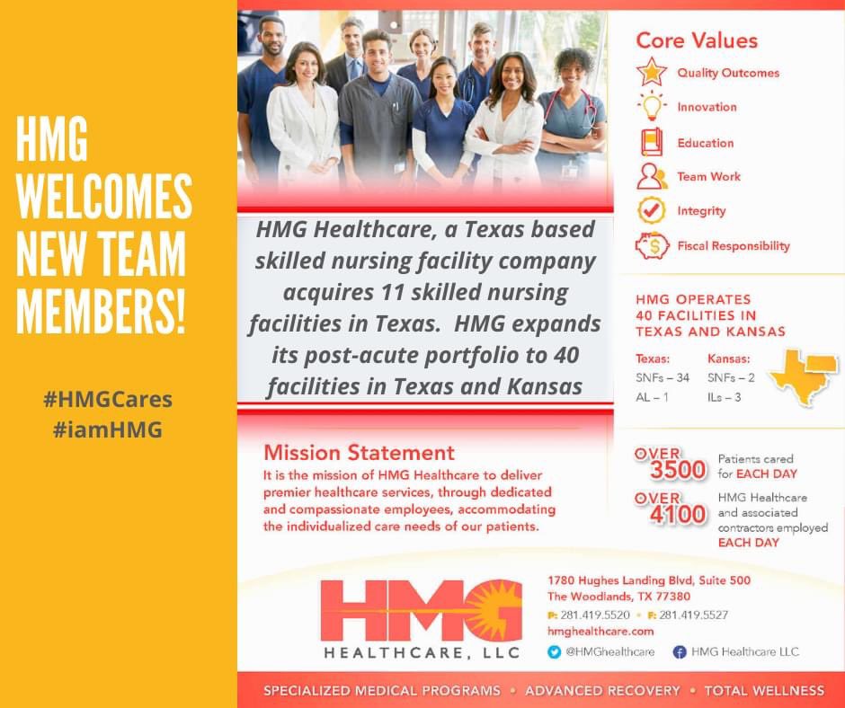 PicanaTX's tweet photo. Welcome to our new team members #HMGCares https://t.co/KmPXD8DYPl