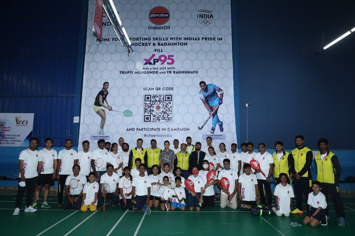 #IndianOil Bangalore concluded XP95 Sales promotion with a massive response. #Hockey and #Badminton training session for winners with professionals.
<a href="/ndeepmathur/">ND Mathur</a> <a href="/karnataka_ioc/">IOCL Karnataka</a> <a href="/ChairmanIOCL/">ChairmanIOC</a> <a href="/IOCRetail/">IndianOil PetrolPump</a> <a href="/TMurgunde/">Trupti Murgunde</a> <a href="/raghuhock/">Raghunath V R</a> <a href="/IOCLBangaloreDO/">IndianOil Bangalore</a>