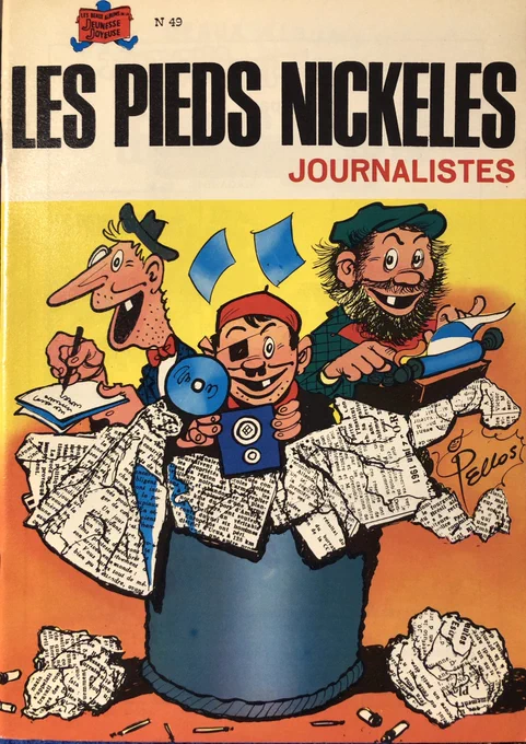 René Pellos &amp; de Montaubert, « Les Pieds nickelés journalistes », 1961 