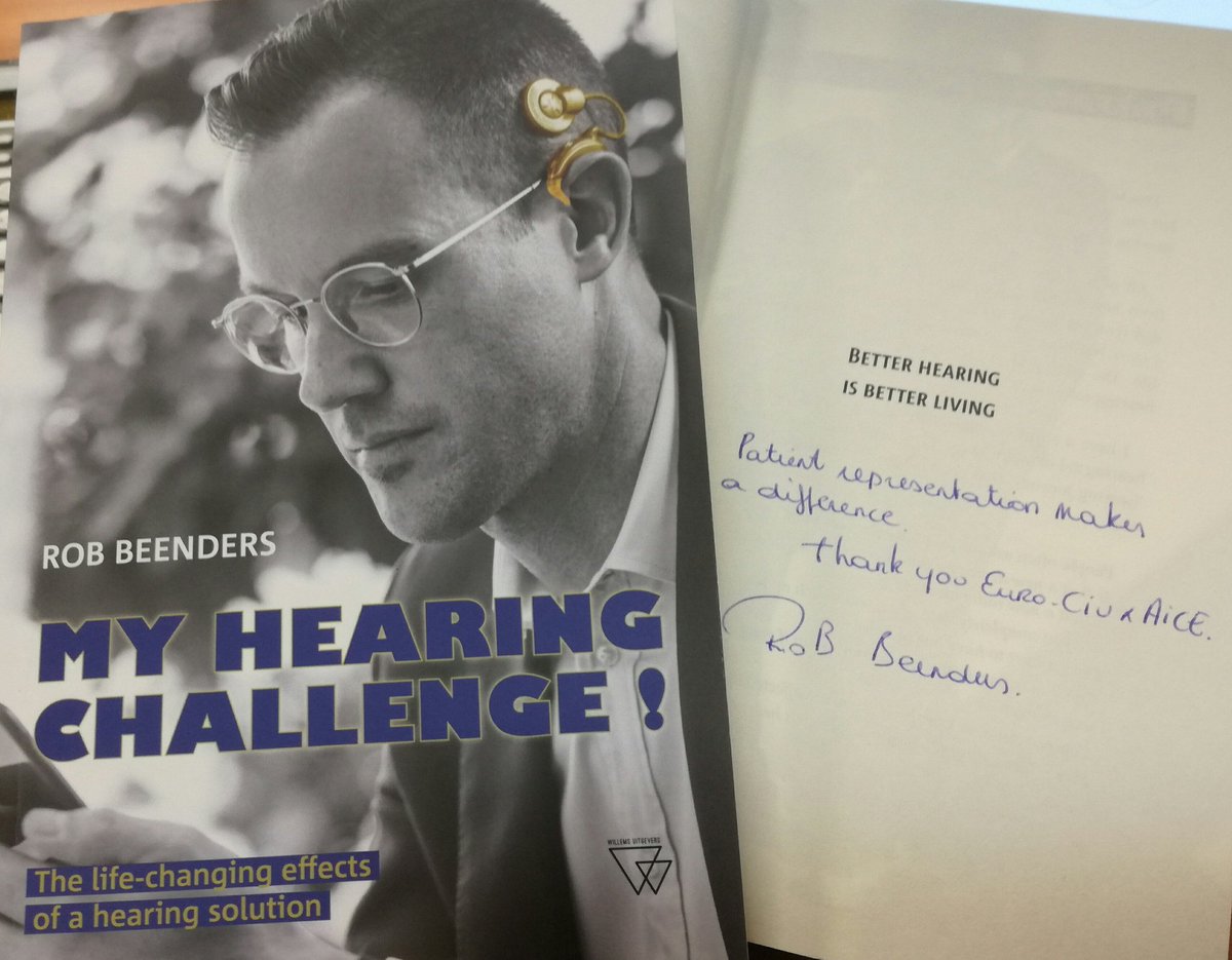 "My hearing challenge" es la historia de <a href="/Robbeenders/">Rob Beenders</a> ex MEP belga. En el libro expone cómo la #pérdidaauditiva impactó en su vida y su entorno.
Al conocido activista en pro del #implantecoclear le agradecemos la dedicatoria.
Descarga gratuita en inglés👇
adulthearing.com/my-hearing-cha…