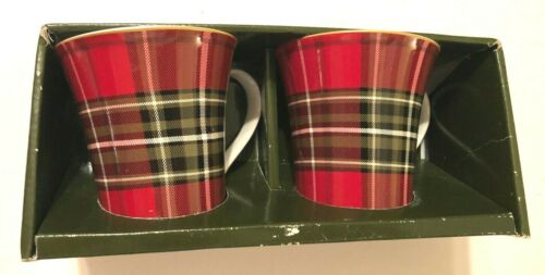 thesixties1969's tweet image. Check out Set of Two Mugs 222 FIFTH Wexford Red Green Lodge Christmas Tartan Plaid New #222Fifth ebay.us/dcrAQq via @eBay