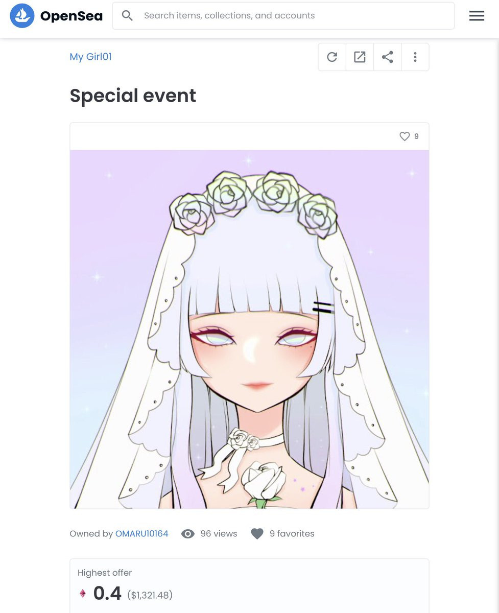 OMARUSA10164's tweet photo. close the auction 0.4 ETH ✨
thankyou very much for supporting me @ppenter_ 🙏💗💗
#ETH  #NFTTHAILAND  #NFTCommunity  #nftcollector https://t.co/ywmChyTsI5
