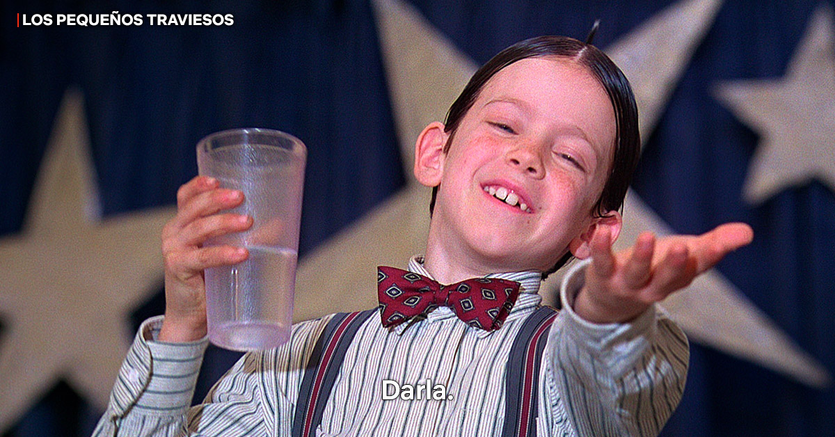 NetflixLAT's tweet photo. Unas veces te toca ser Darla, otras, Alfalfa. Así es la vida. https://t.co/ilUBX3iqY2