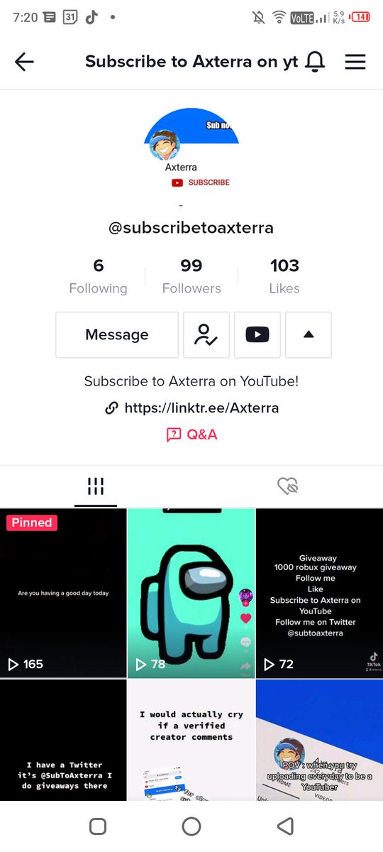 ClemDevv's tweet photo. @SubToAxterra I did all the steps😁 https://t.co/3ShNPfJkX1