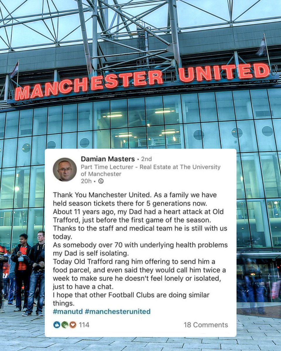 ESPNIndia's tweet photo. Well done, Manchester United 👏❤️

(h/t Damian Masters/LinkedIn) https://t.co/1Vwy4QG4Zf