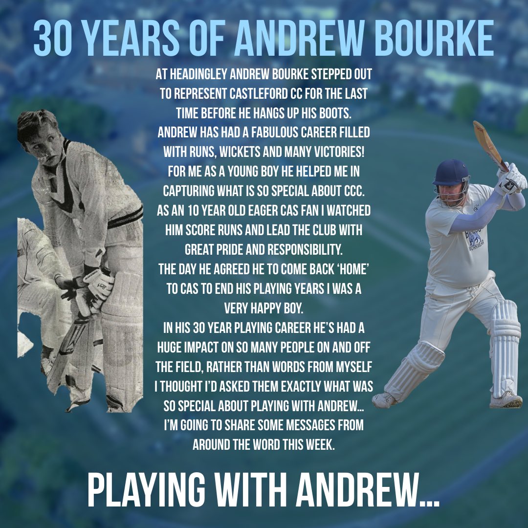 After a 30 year playing career Andrew Bourke is hanging up his boots. 
This week 5 of his Friends, Family and teammates are going to share with us what they loved about his time at the crease! 
Playing With Andrew - Starts tomorrow!