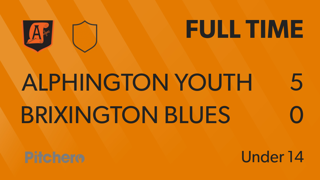 FULL TIME: Alphington Youth U14 5 - 0 Brixington Blues Youth U14 Blues #ALPBRI #Pitchero alphingtonafc.com/teams/160814/m…