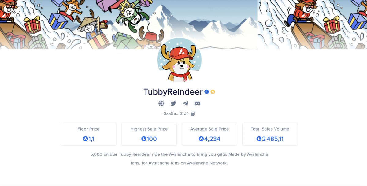 Tubby_Reindeer's tweet photo. 🚨Already 2485 Avax on @NFTradeOfficial 🚨
In less than a week ! https://t.co/h1pSDN9npj