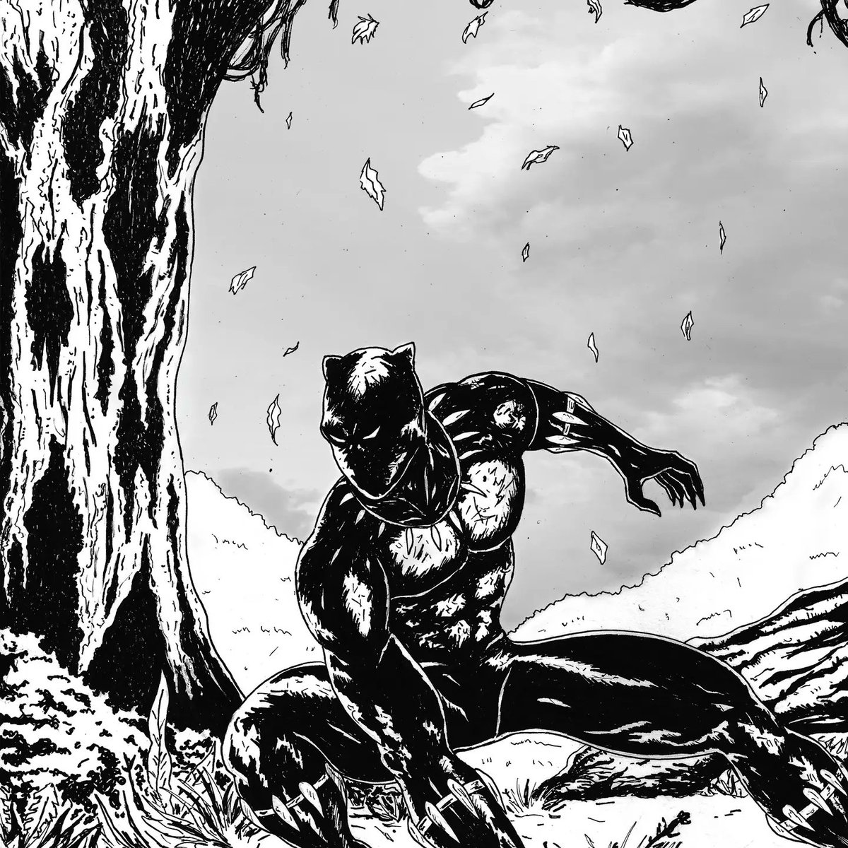 Day 2 of Inktober, today i draw the king of Wakanda, Black Panther. It's been a year since the pass away of Chadwick Boseman, i really missed him, he's the best Black Panther ever.Wakanda Forever! 
#marvel #marvelcomics #avengers #blackpanther #wakanda #kingofwakanda #inktober https://t.co/LNQsI58ESV