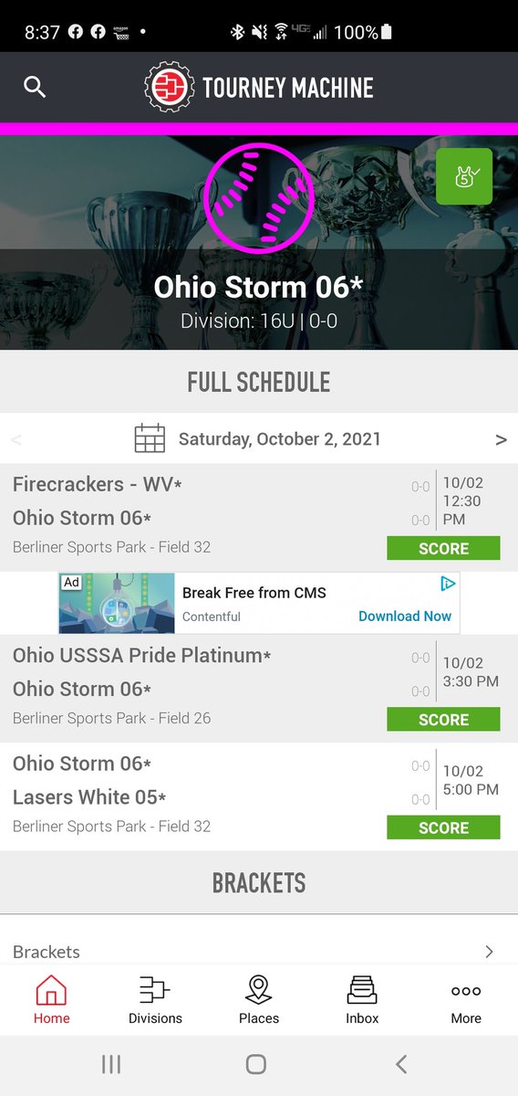OhioStorm06's tweet photo. Perfect fall day to hit the turf and play! Demarini Fall Brawl in Columbus, Oh https://t.co/VM8qeFooNc