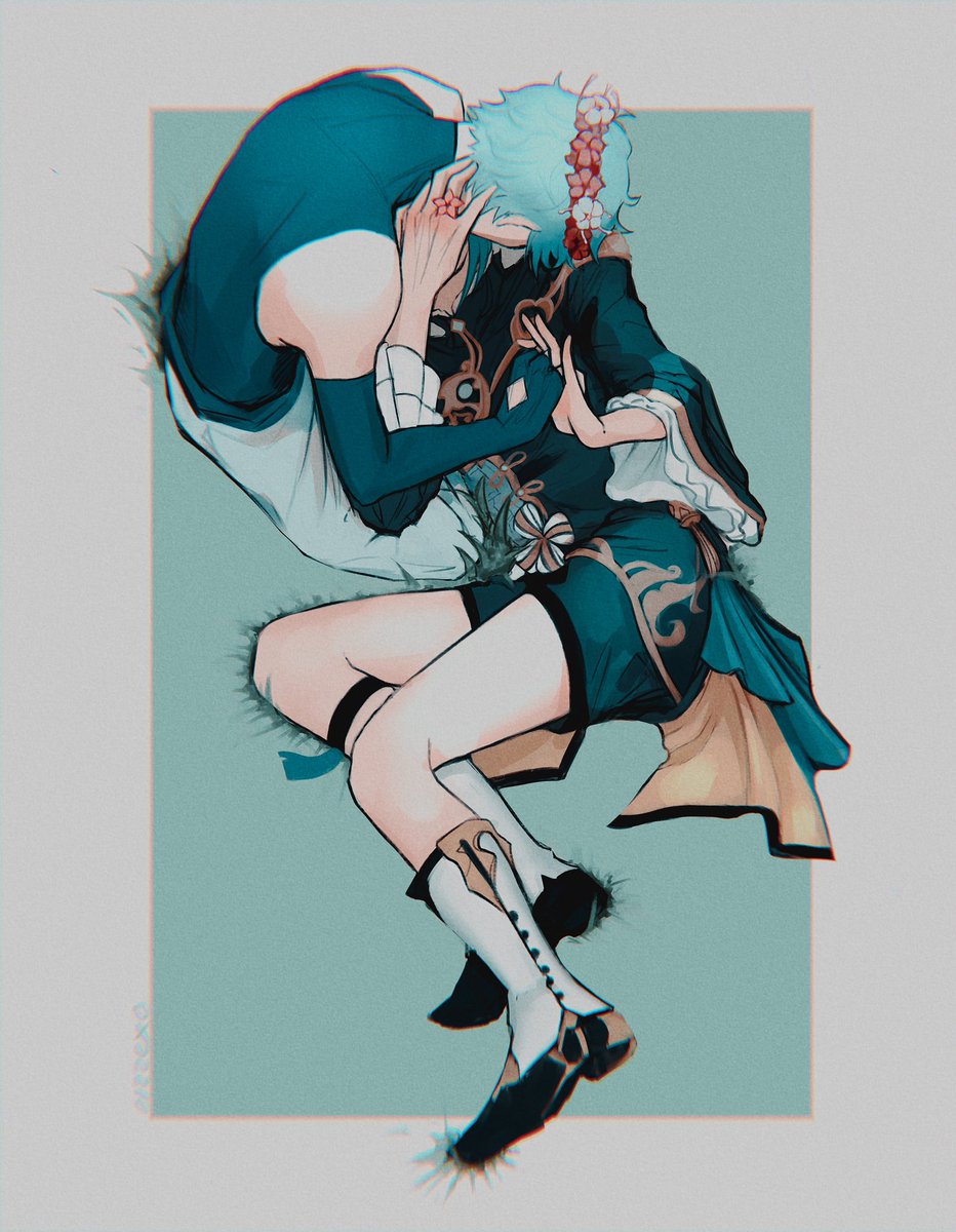 oizzexo's tweet image. promise on mulberry flowers 🌸 

#chongyun  #xingqiu  #xingyun #GenshinImapct