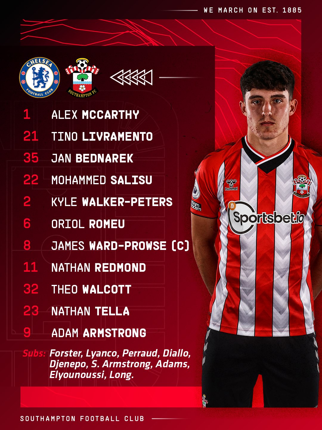 #CHESOU: Watch Chelsea Vs Southampton Live Match Here