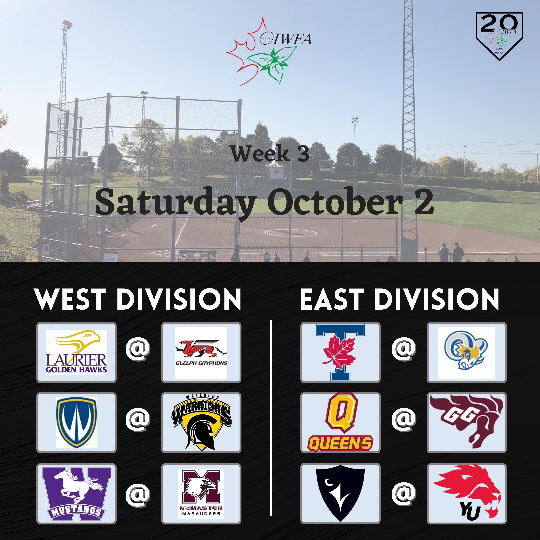Ontario University Softball (@ous_softball) on Twitter photo It’s Week 3 GAME DAY in the #OIWFA 💥
👉Full schedule and park details on oiwfa.org
<a href="/SoftballCanada/">Softball Canada</a> <a href="/SoftballOntario/">Softball Ontario 🥎</a> @OntarioPWSA It’s Week 3 GAME DAY in the #OIWFA 💥
👉Full schedule and park details on oiwfa.org
<a href="/SoftballCanada/">Softball Canada</a> <a href="/SoftballOntario/">Softball Ontario 🥎</a> @OntarioPWSA