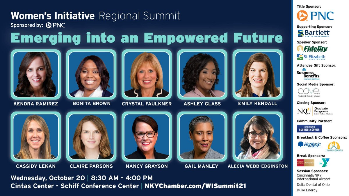 It's finally October and you know what that means!
The 6th Annual <a href="/NKYChamberWI/">NKYWomen'sInitiative</a> Regional Summit, sponsored by <a href="/PNCBank/">PNC Bank</a> is only a few weeks away!

Register now at bit.ly/WI_Summit_2021!