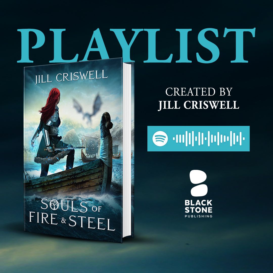 BlackstoneAudio's tweet photo. We have a scorching playlist to ‘steel’ your attention for this next round of #BlackstoneBookishBeats🎶

Featuring a lineup of 18 curated tracks, we are celebrating 18 days post-pub date of #SOULSOFFIREANDSTEEL by #FrozenSunSaga author @JillCriswell!

🎧: https://t.co/R8SYGeX9f2 https://t.co/DCdqONU1Fx