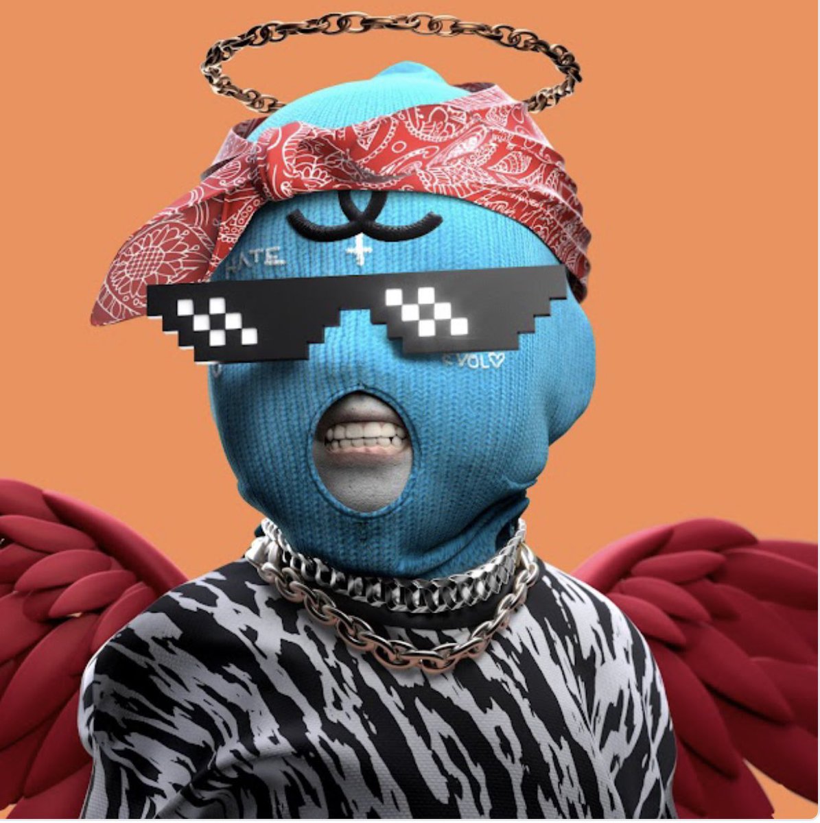 mahhky12's tweet image. Proud member of the @GEVOLsNFT gang. This #nftart is some of the best out there right now. @_KidEight skills are off the hook. Next step is to find a #Devol. LFG! Gevol #4269