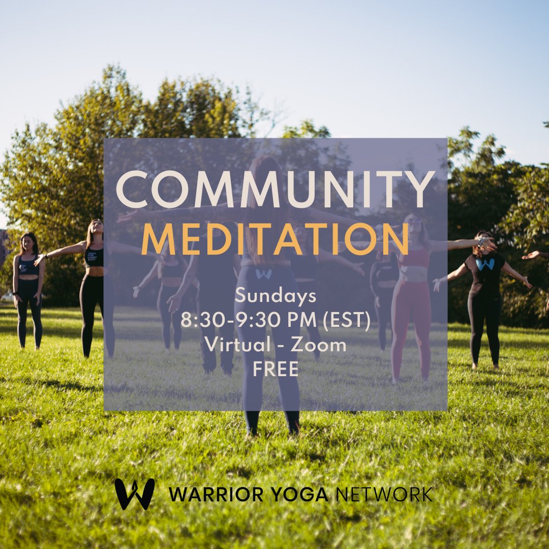 _warrioryoga's tweet photo. No matter where you are, your Warriors have got your back. Join us Sundays from 8:30 PM to 9:30 PM (EST) for a weekly community meditation with Ambrose. 
⁠
Registration is not required. Access the Zoom link: https://t.co/JYWiVJh3sb
⁠
#Community #Yoga #Mindfulness #Meditation https://t.co/QV1R8oJyaC