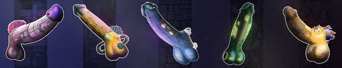 Cryptodicks_NFT's tweet photo. We dropped 3 #cryptodick series so far. Next five #NFTs are ready for take off. #NFTCommunity, any suggestion what it will be? #OpenSeaNFT https://t.co/mdP3VeU2iE