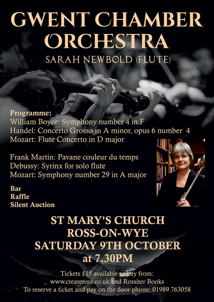 Looking forward to Gwent Chamber Orchestra’s concert at St Mary’s Ross, next Saturday. ticketsource.co.uk/createross/gwe…