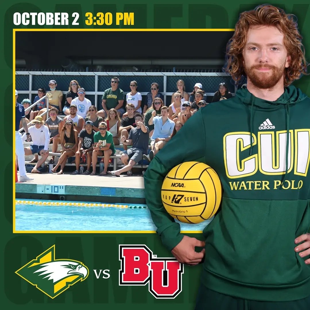 cuigoldeneagles's tweet photo. Time for @ConcordiaPolo to hit the pool for Day 2 of the Gary Troyer Tournament! #CUIMWP 

🆚 @OxyAthletics / @BiolaAthletics
📍 Los Angeles, CA - De Mandel Aquatics Ctr.
⏰ 12 PM / 3:30 PM
📊: https://t.co/4nZuQr4Okj
📊: https://t.co/vj46GD1kuW https://t.co/AdoQ0R9ofN
