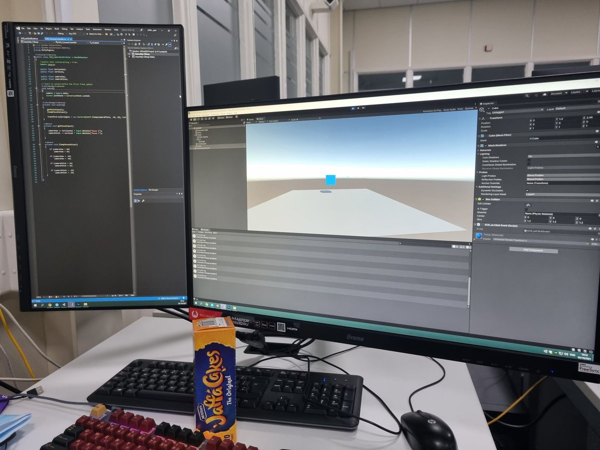 UoCGamesDevSoc's tweet photo. Screen check! 👀

#LudumDare #gamedev #games #gamejam #UoChester https://t.co/hkCh3hOtrN