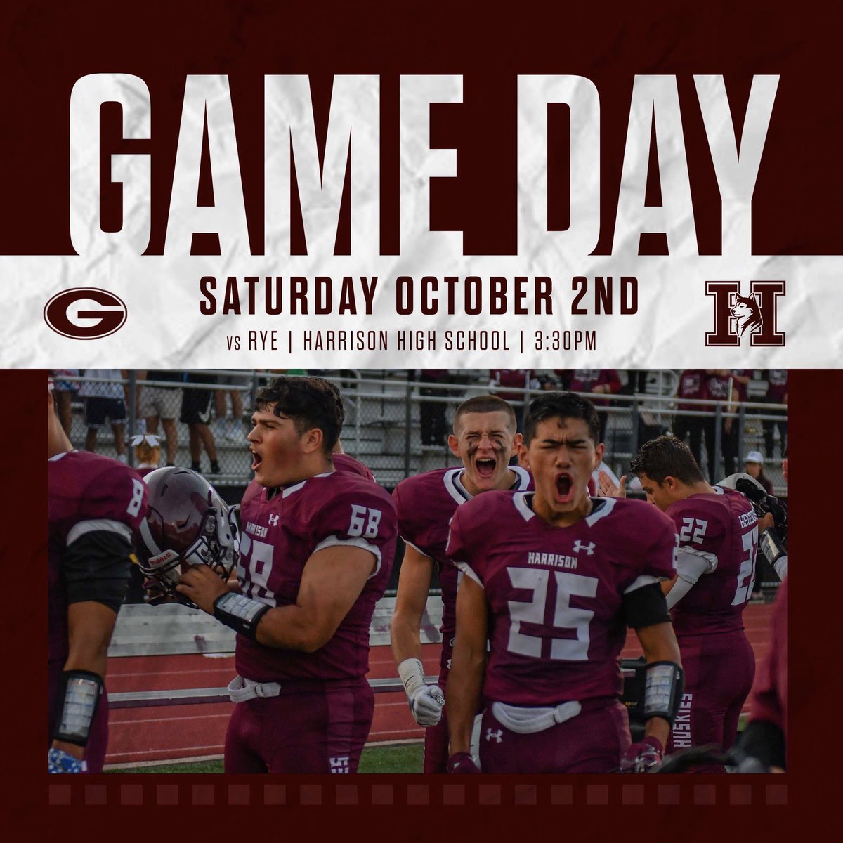 What would you do to play in one last Harrison/Rye game?  🚨 IT’S GAME DAY 🏈.  Be loud #HuskyCountry