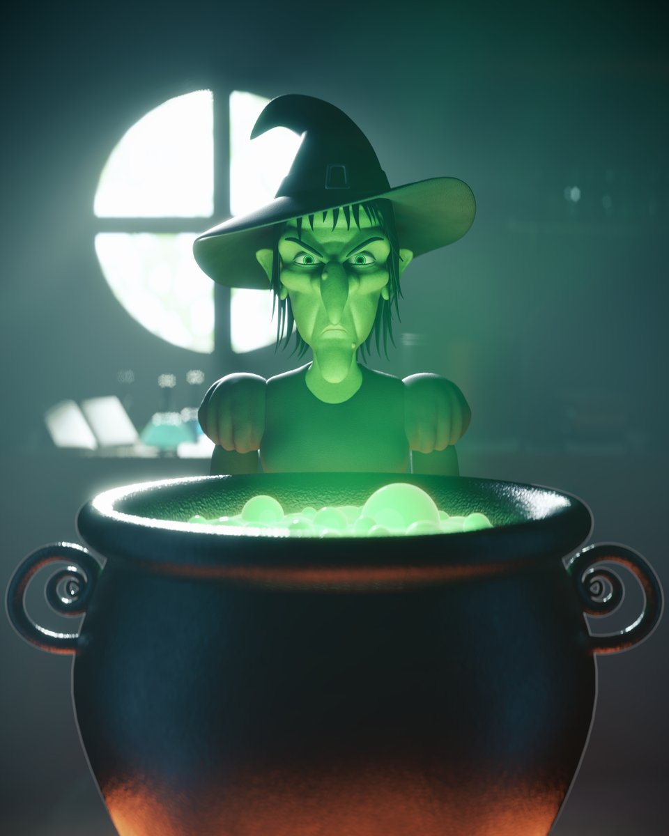 Seifert3D's tweet photo. Hello everyone. I made this witch in Blender. 
#b3d #witch #witchcraft #blender3d #witchkitchen #blenderart #madewithblender #eevee #eeveerender #character #3dcharacter #artwork #3d https://t.co/IrMQiyT89b