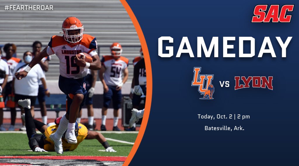 #LUFB hits the road to face Lyon College today! Kickoff set for 2 pm!

📺| bit.ly/3A2VS7t
📊| bit.ly/3ow7bmr

Listen LIVE to our Gameday Broadcast by downloading STREAM by PPBC in the App Store

#goLions #FeartheRoar