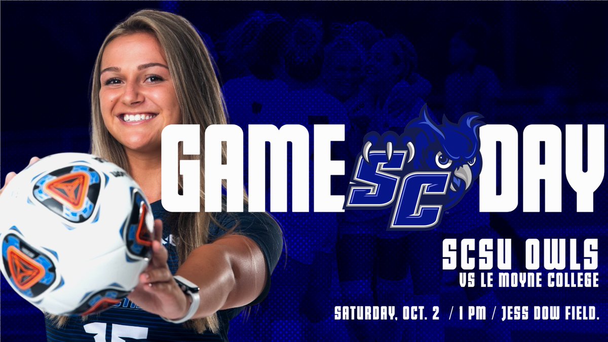 SCSU_WSOC's tweet photo. GAME DAY at Jess Dow Field. The Owls host Le Moyne College in NE10 action.

Follow the action!
Live stats: https://t.co/SYM0gVbnJX
Live video: https://t.co/rbnlcOfNvC

#WingsUp #WeAreSC https://t.co/LqZVaWYEpa