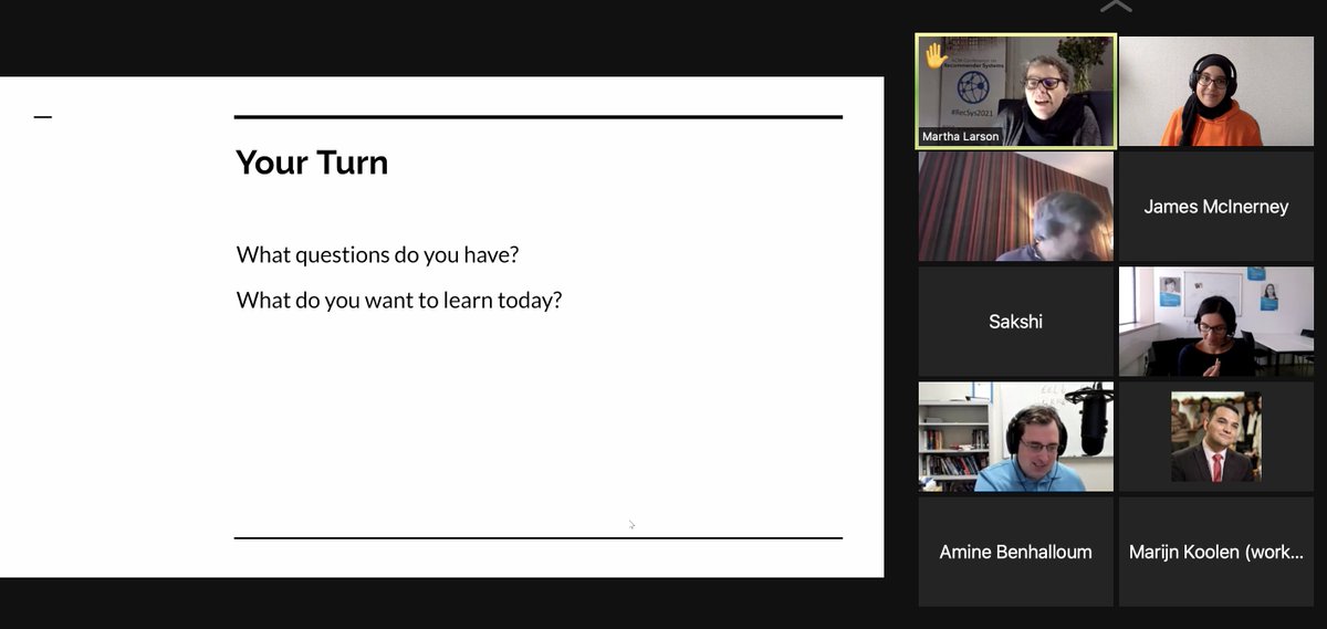 ManelSlokom's tweet photo. #SimuRec workshop @ACMRecSys is different, special, #interactive, and #collaborative.
We look forward to your feedback as part of the #SimuRec community: #recsys, #Simulation, #Synthetic, #Reproducibility
ALL #SimuRec participants, Thank you for joining us https://t.co/sphJg7XaZZ
