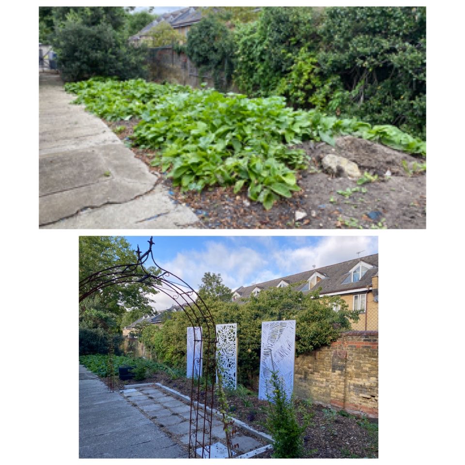 johngreco_BW's tweet photo. After a long time promised Grounds and Gardens ⁦@StGeorgesTrust⁩ have given staff at the Phoenix Centre a small outdoor space for them to enjoy…. next spring. 😂Enjoy guys! https://t.co/xT2HCp3KZx